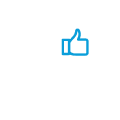 grouped icon social media reaction_reversewithblue
